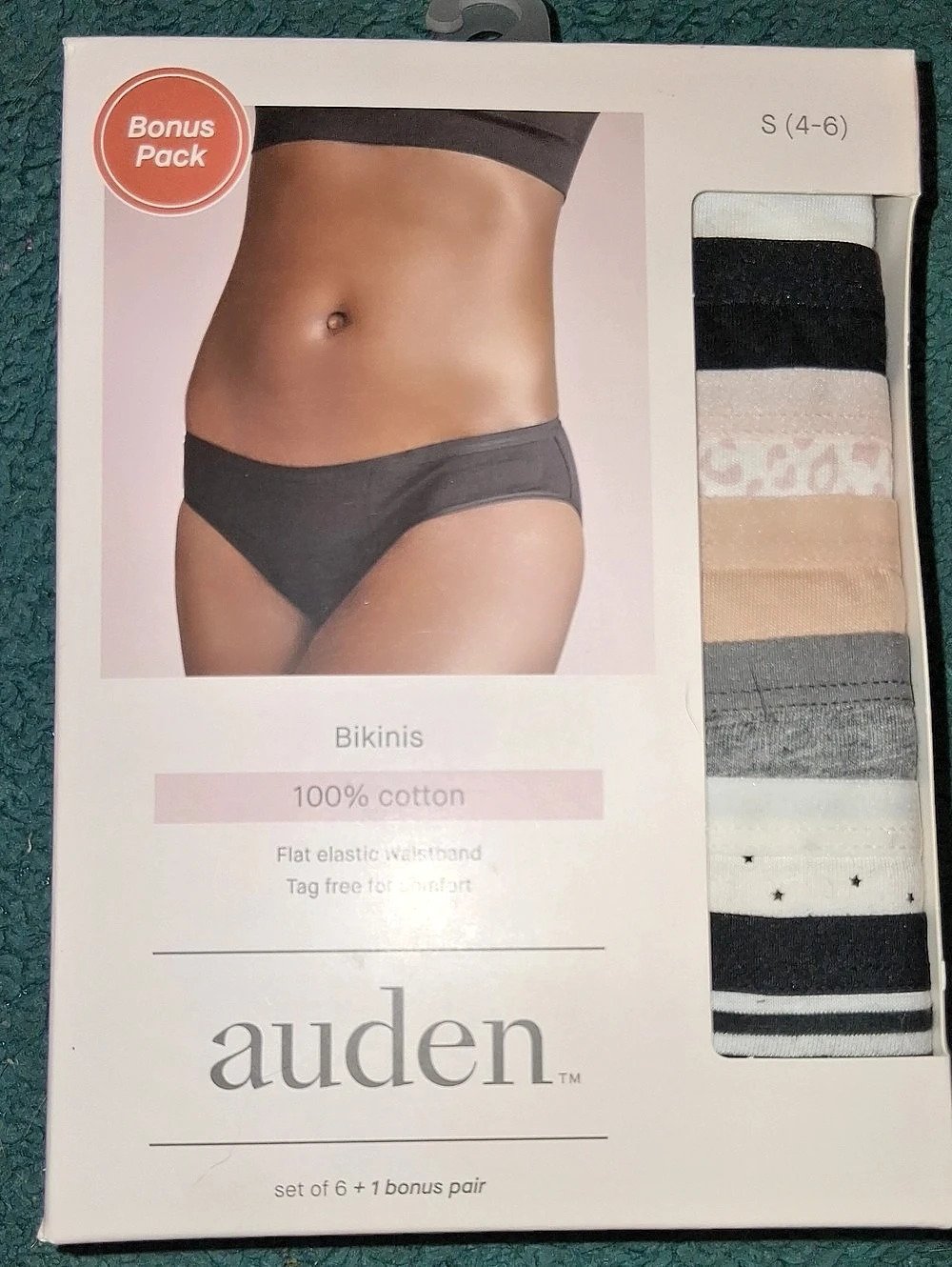Auden -Cotton Bikini Panties Size Small NWT 2 Pack